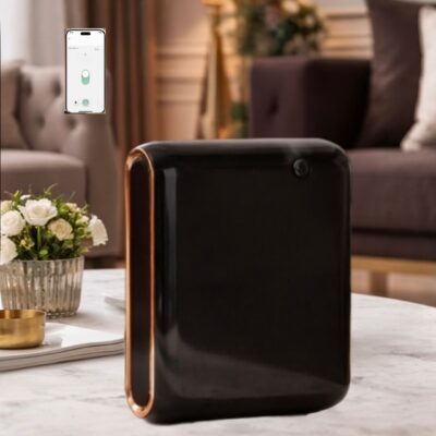 DYFUZOR ZAPACHOWY CZARNY AE108, zimna dyfuzja, zdalnie sterowany bluetooth, zasięg 90m3